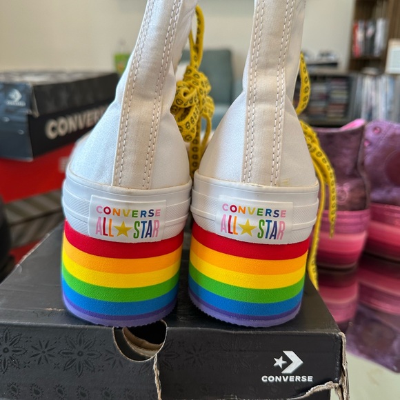 Brand New Miley Cyrus x Converse Rainbow Sneakers - Picture 3 of 7